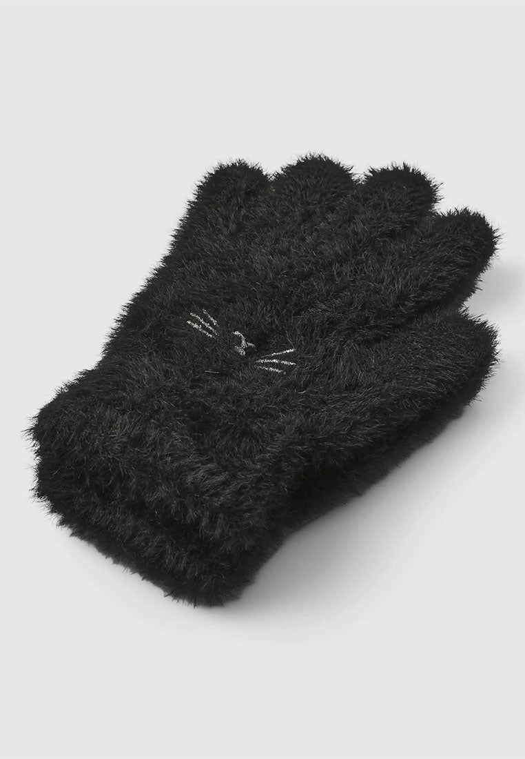 Gloves with animal embroidery for Girls