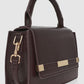 Women's Mini plain-colour bag with handle and adjustable shoulder strap