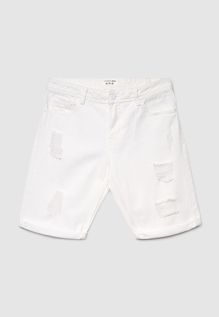 Men's Ripped Denim Shorts