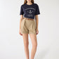 Women's Marine Print Short Sleeved T-shirt