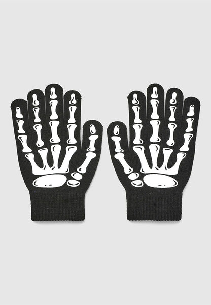 Gloves with skeleton print for Boys