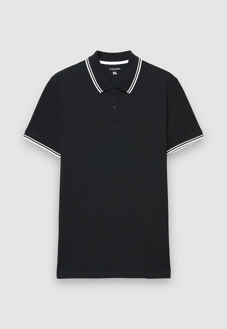Men's Contrasting Trim Polo T-Shirt