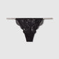 Women's Lace Rhinestone Strap Thong Panties