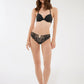 Women's Lace Push-Up Bra with Rhinestone Chain Halter