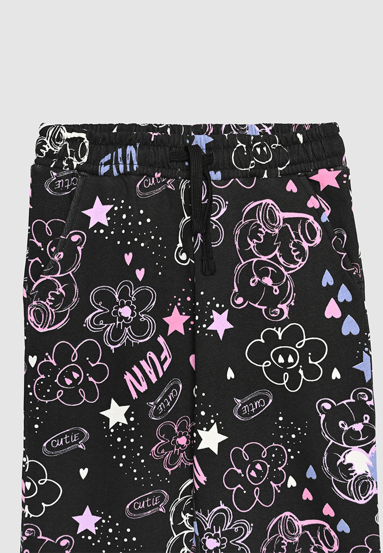 Sketched Doodle Sweatpants for Girls
