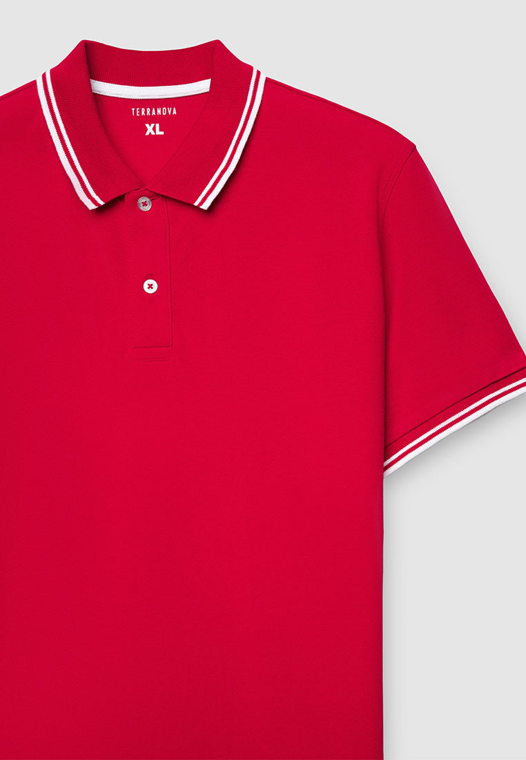 Men's Contrasting Trim Polo T-Shirt