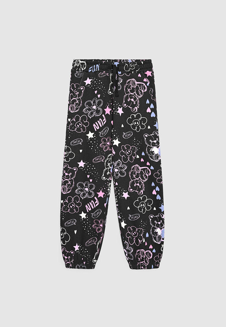 Sketched Doodle Sweatpants for Girls
