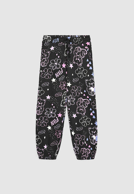 Sketched Doodle Sweatpants for Girls