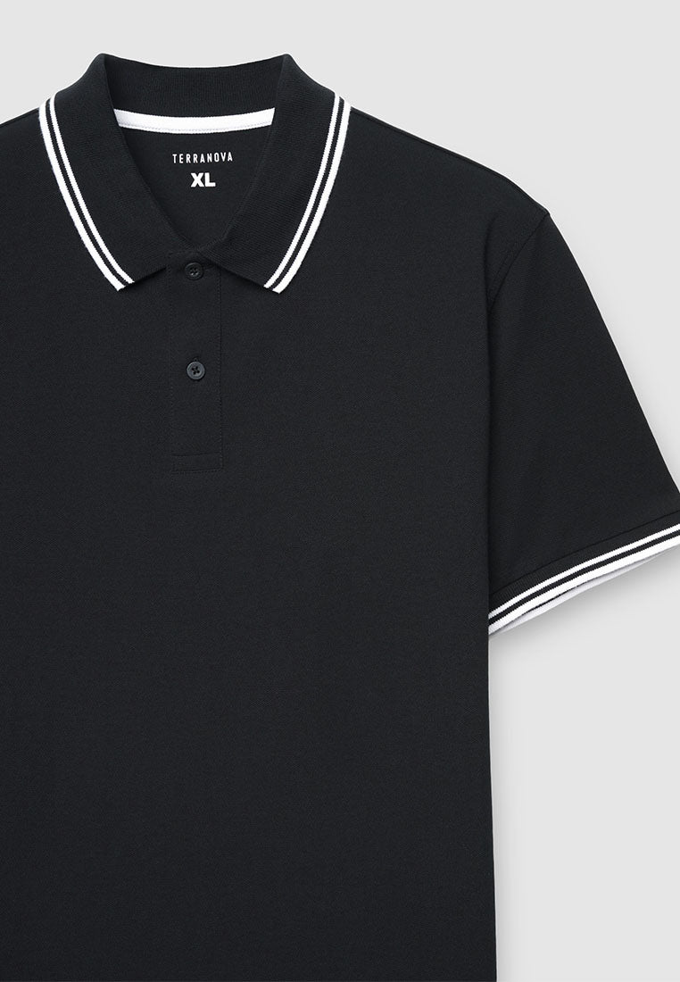 Men's Contrasting Trim Polo T-Shirt