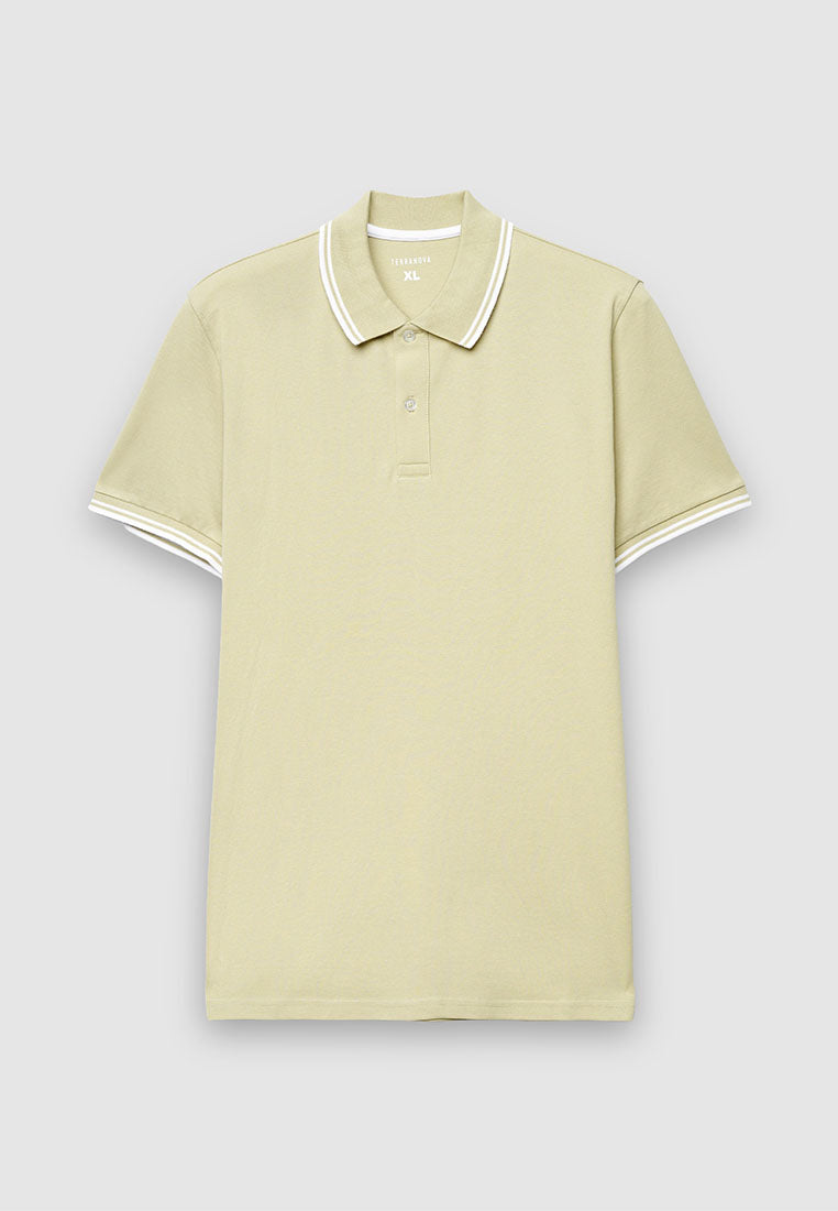 Men's Contrasting Trim Polo T-Shirt