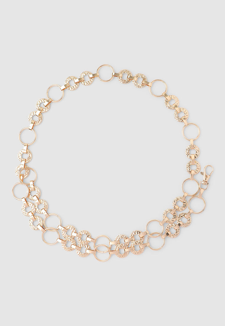 Women's Chain belt with oval medallions