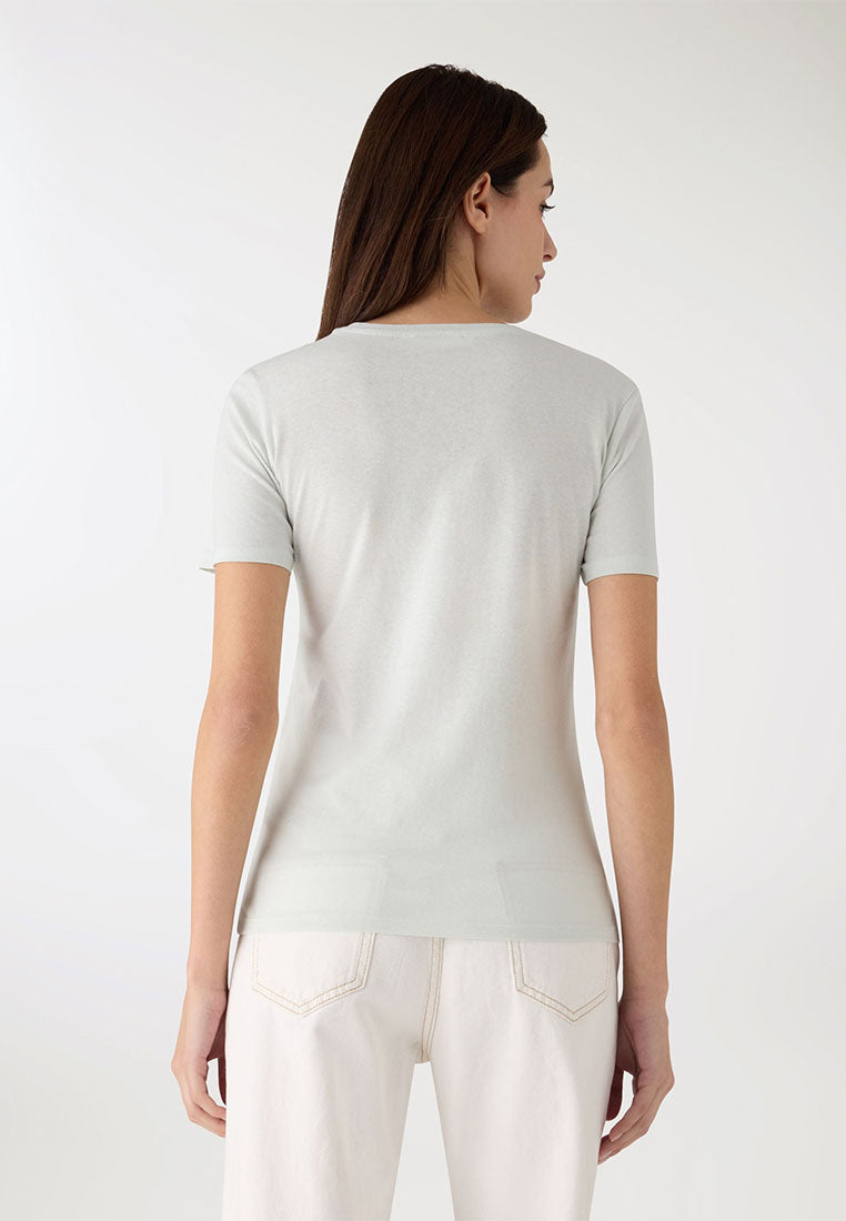 Women's Cocktail-inspired Print Short Sleeved T-shirt