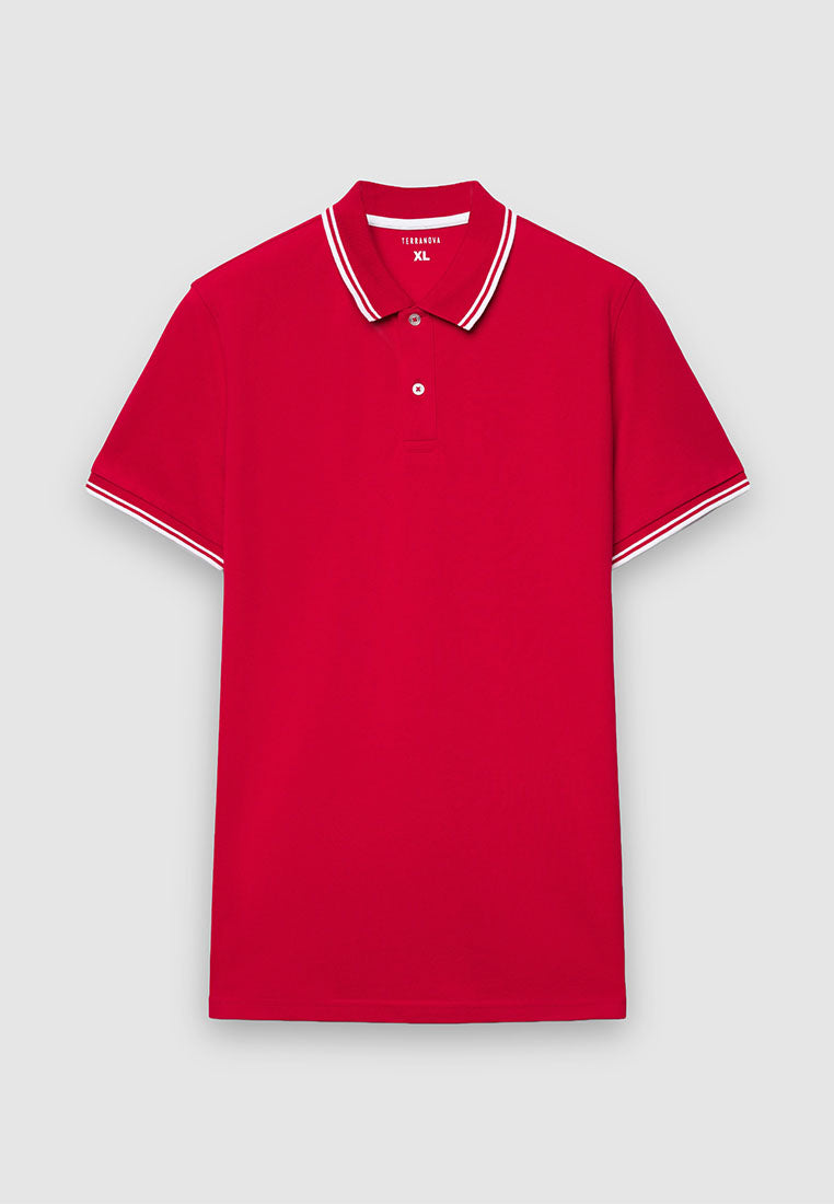 Men's Contrasting Trim Polo T-Shirt