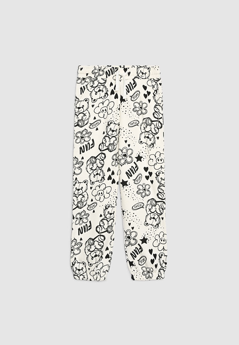 Sketched Doodle Sweatpants for Girls