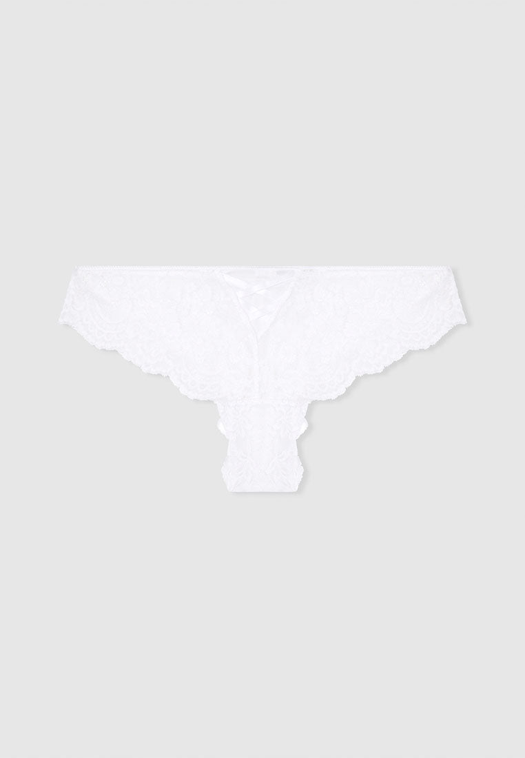 Women's Floral Lace Lace-Up Bikini Panties