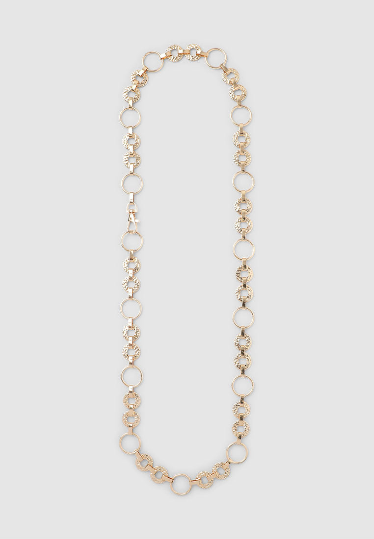 Women's Chain belt with oval medallions