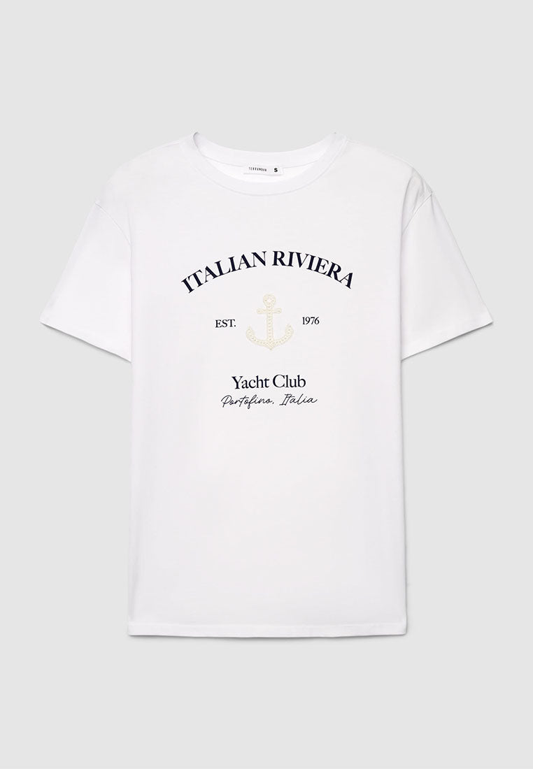 Women's Marine Print Short Sleeved T-shirt