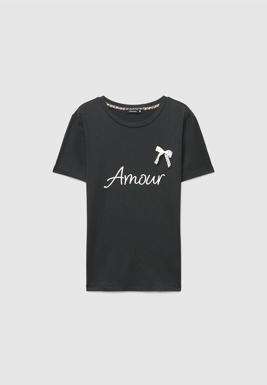 Women's Lace bow Fitted T-shirt