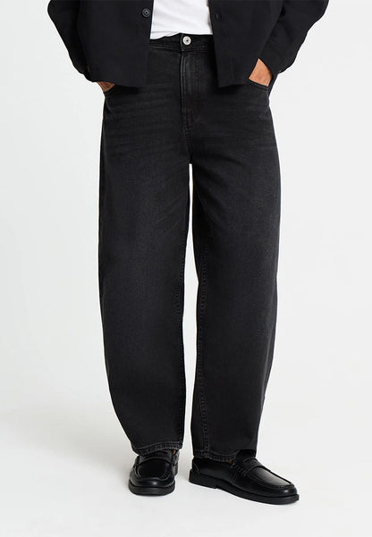 Men's Solid Color Balloon-cut Jeans