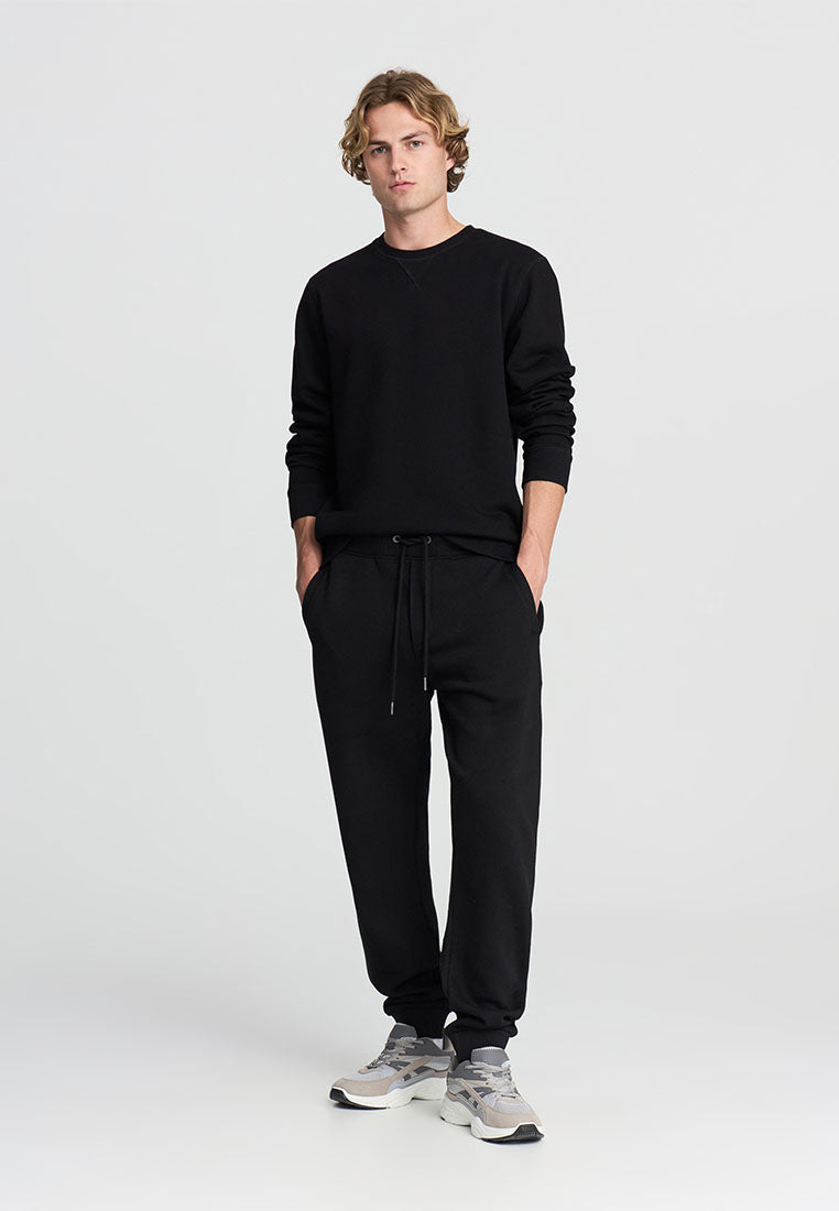 Men's Plain-colour jogging bottoms with drawstring waistband