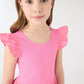Skater Dress with Ruffle Sleeve for Girls