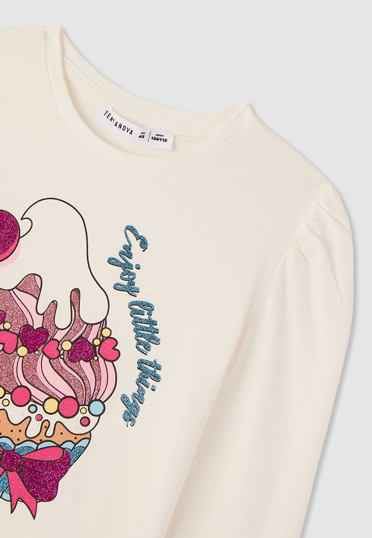 Kids Girls Long-sleeved T-shirt