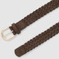 Women's Solid colour braided belt