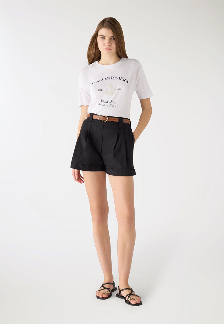 Women's Marine Print Short Sleeved T-shirt