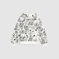 Sketched Doodle Graphic Sweatshirt for Girls