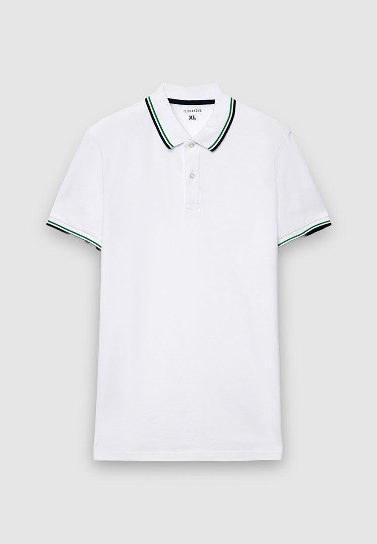 Men's Contrasting Trim Polo T-Shirt