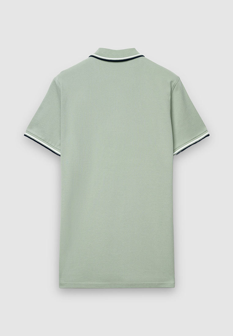 Men's Contrasting Trim Polo T-Shirt