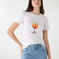 Women's Cocktail-inspired Print Short Sleeved T-shirt
