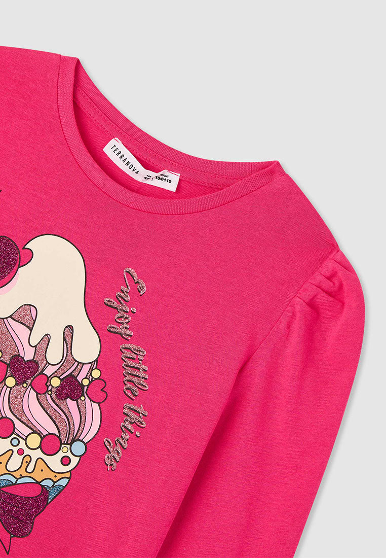 Kids Girls Long-sleeved T-shirt