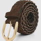 Women's Solid colour braided belt