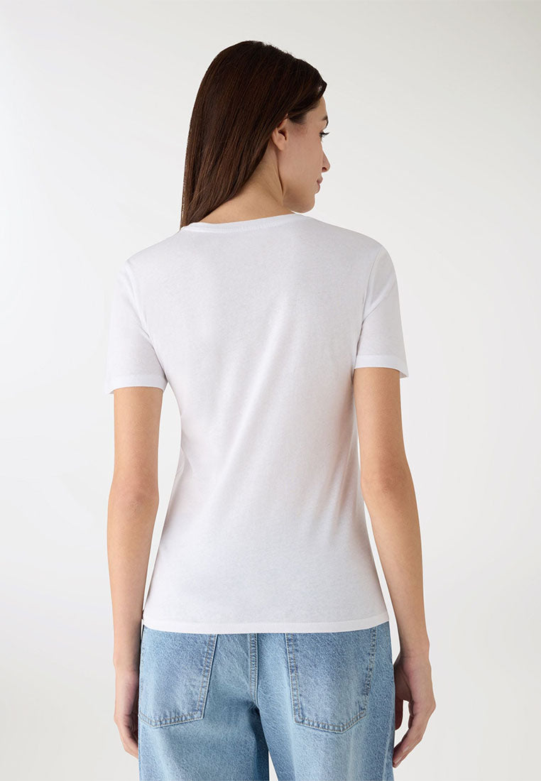 Women's Cocktail-inspired Print Short Sleeved T-shirt
