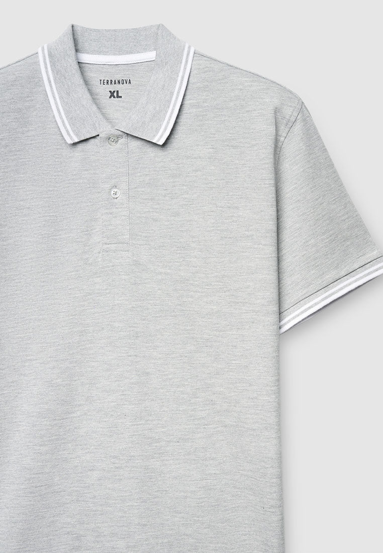 Men's Contrasting Trim Polo T-Shirt