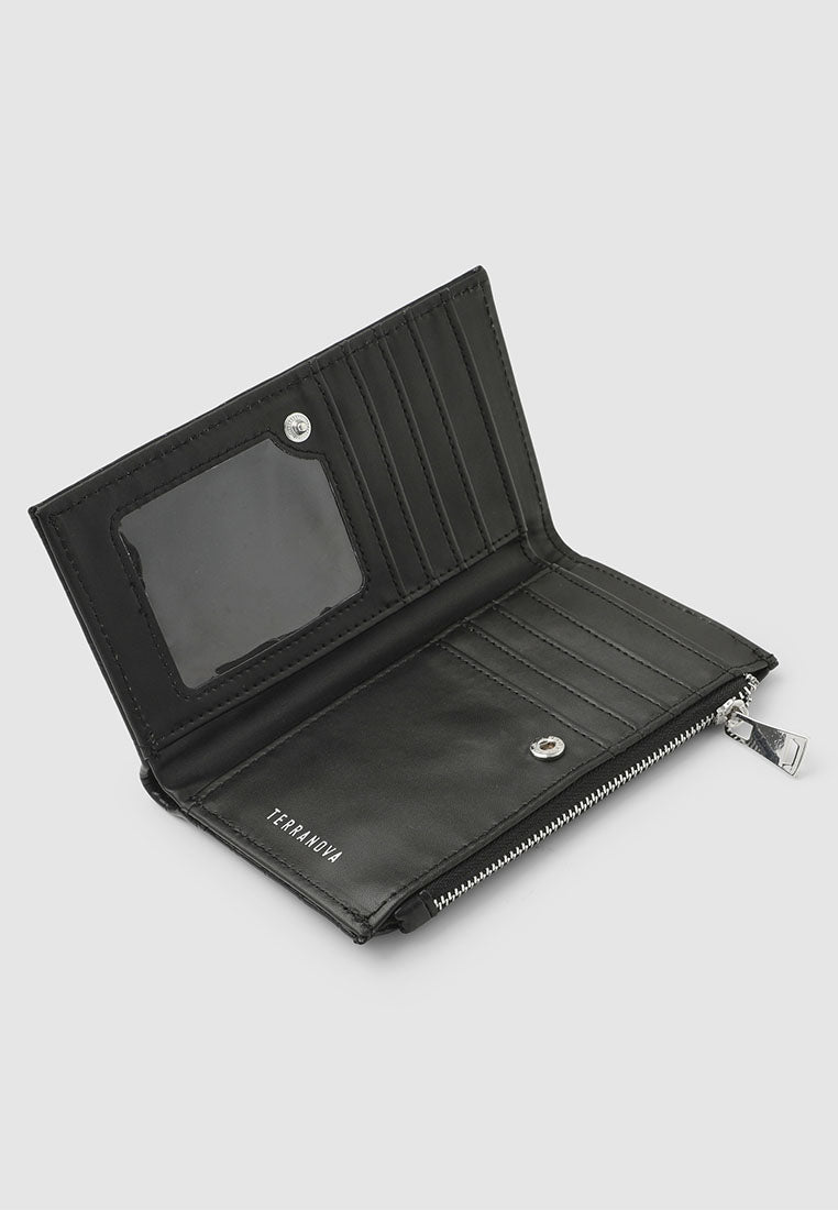 Women's Zip wallet with leather effect