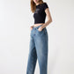 Womens Balloon-Cut Jeans