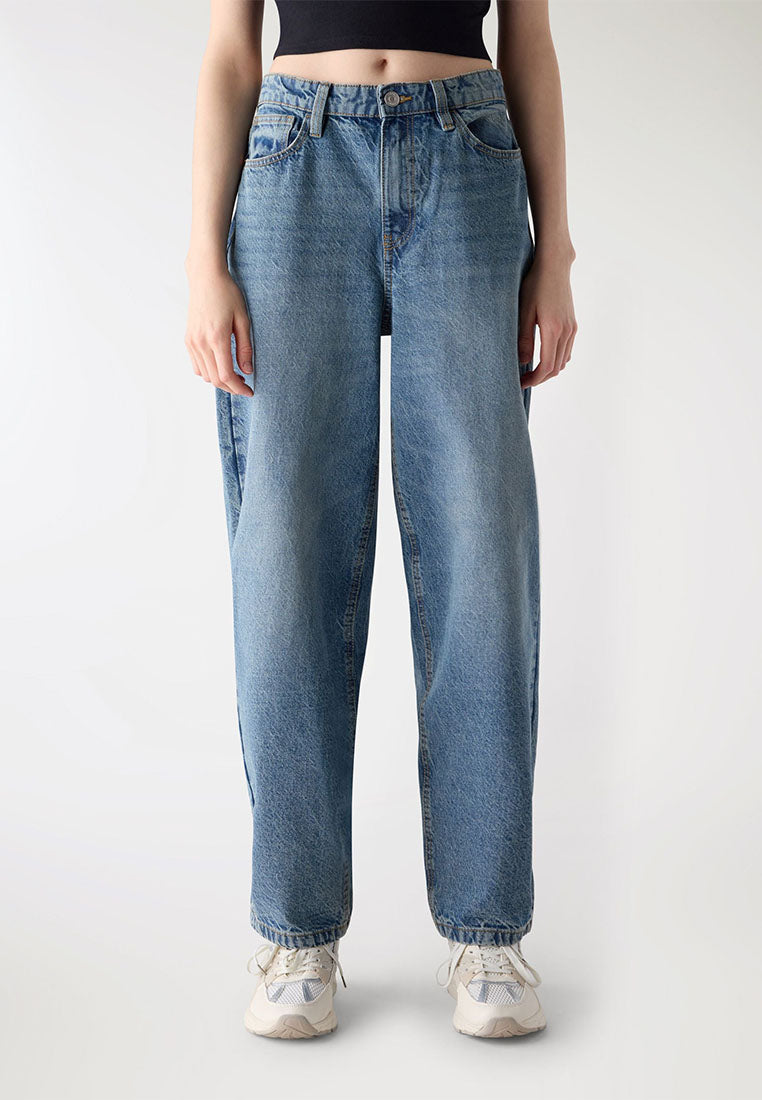 Womens Balloon-Cut Jeans