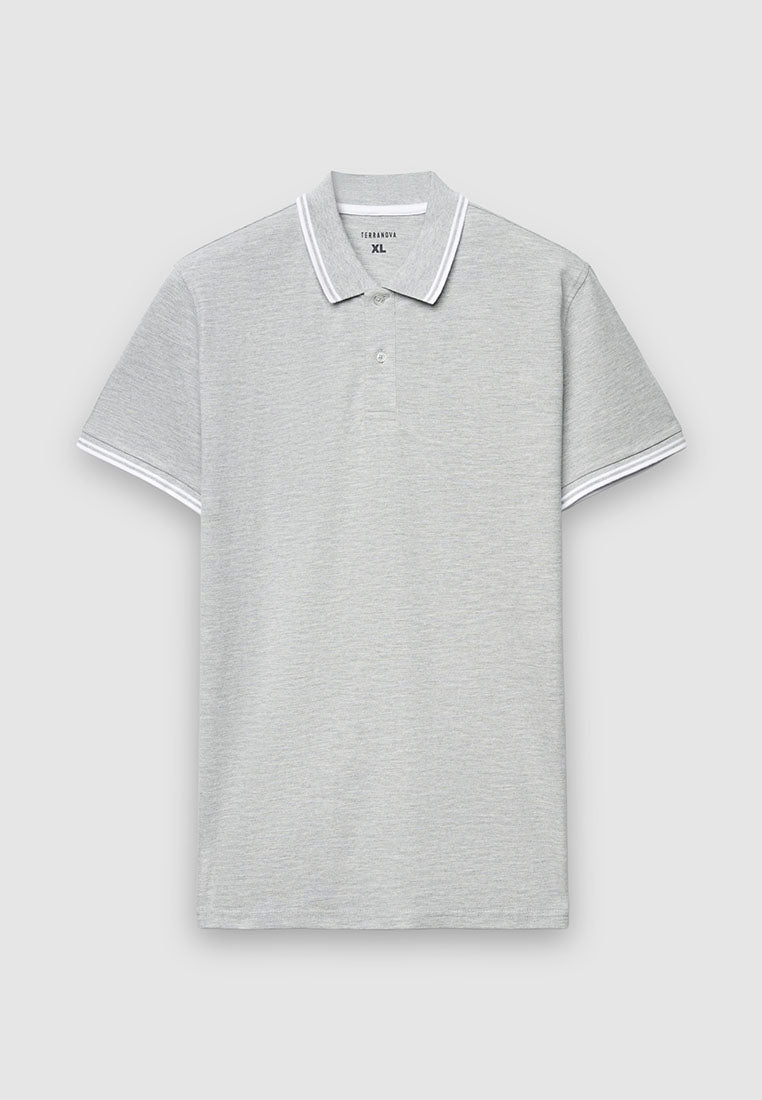 Men's Contrasting Trim Polo T-Shirt