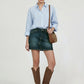 Women's Denim Mini Skirt with Pockets