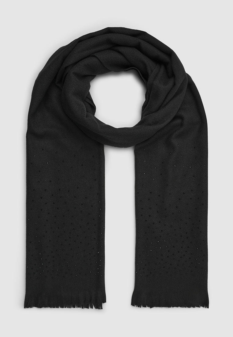 Women's Pashmina with tone-on-tone rhinestones
