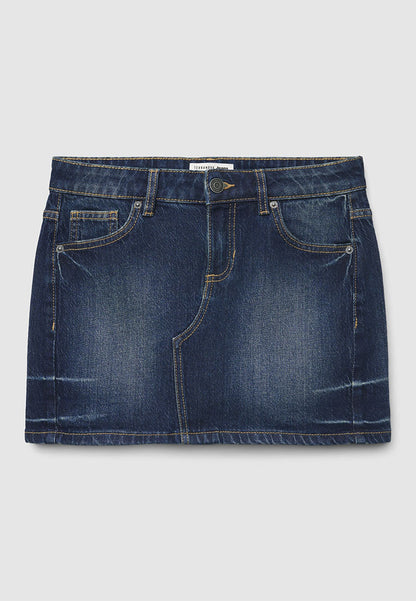 Women's Denim Mini Skirt with Pockets