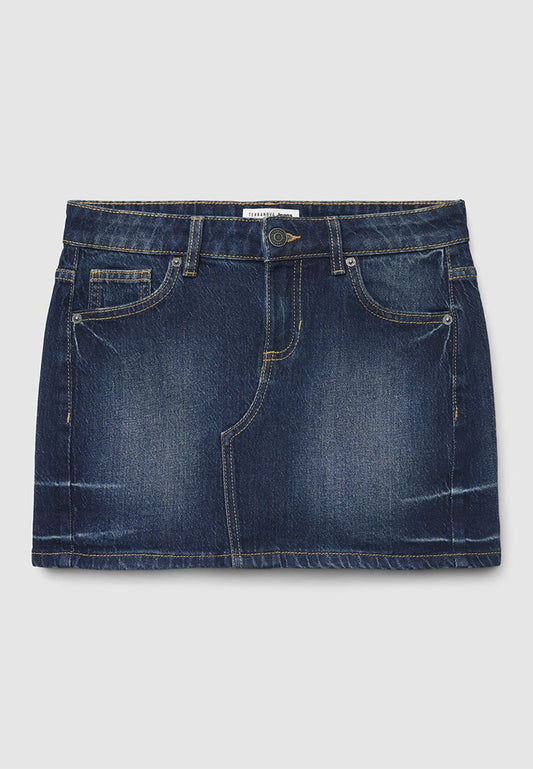 Women's Denim Mini Skirt with Pockets