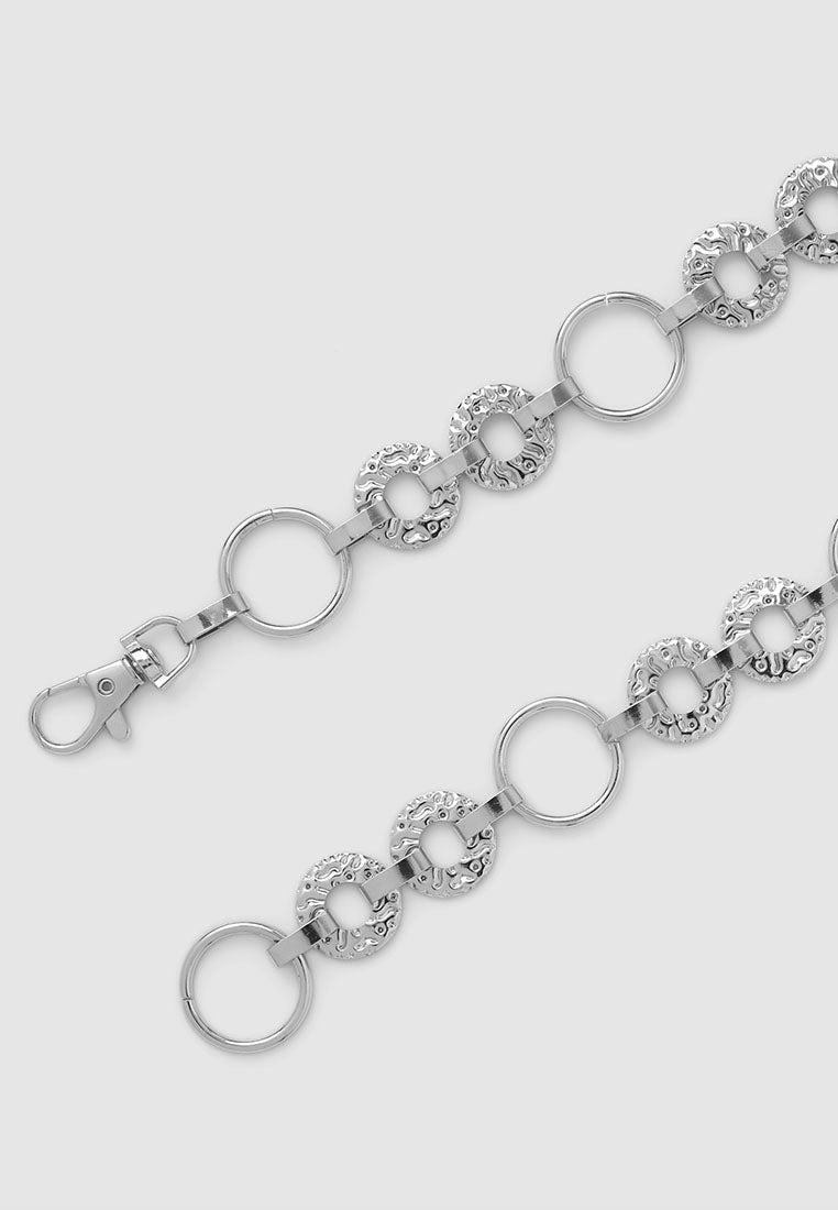 Women's Chain belt with oval medallions