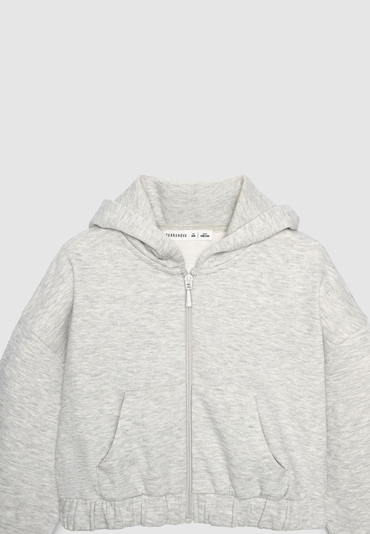 Cropped Zip-Up Hoodie for Girls