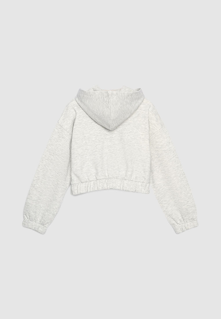 Cropped Zip-Up Hoodie for Girls