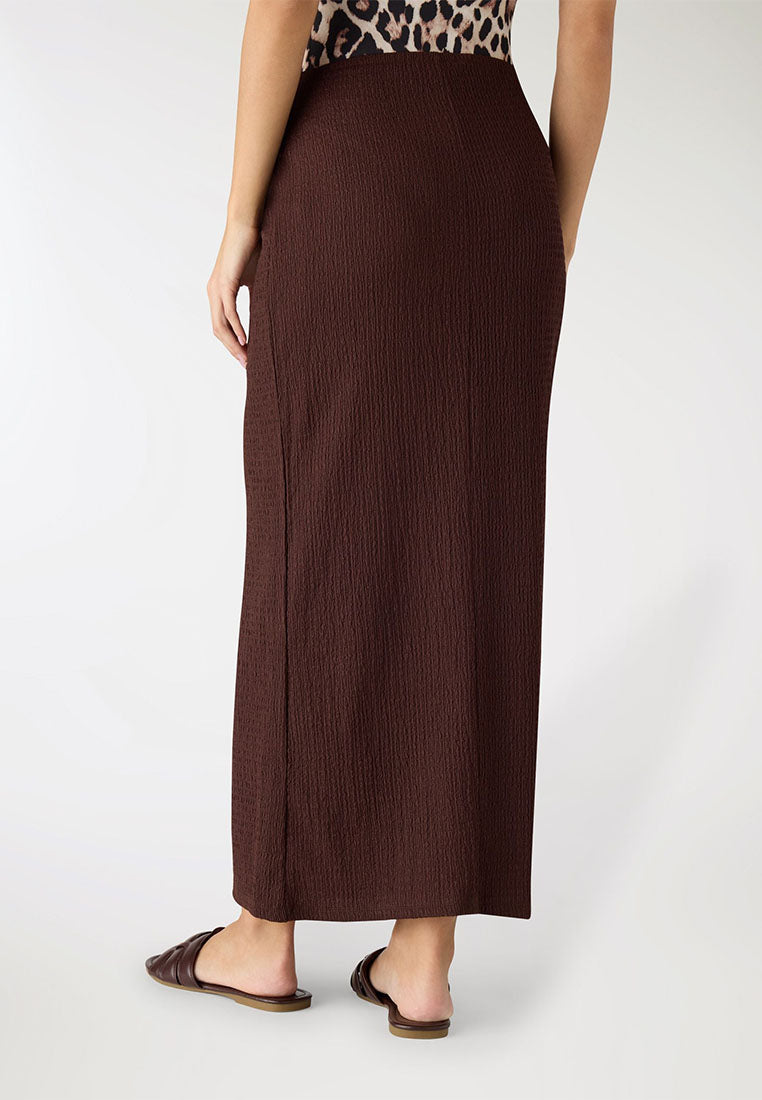 Women's Ring-Detail Slit Maxi Skirt