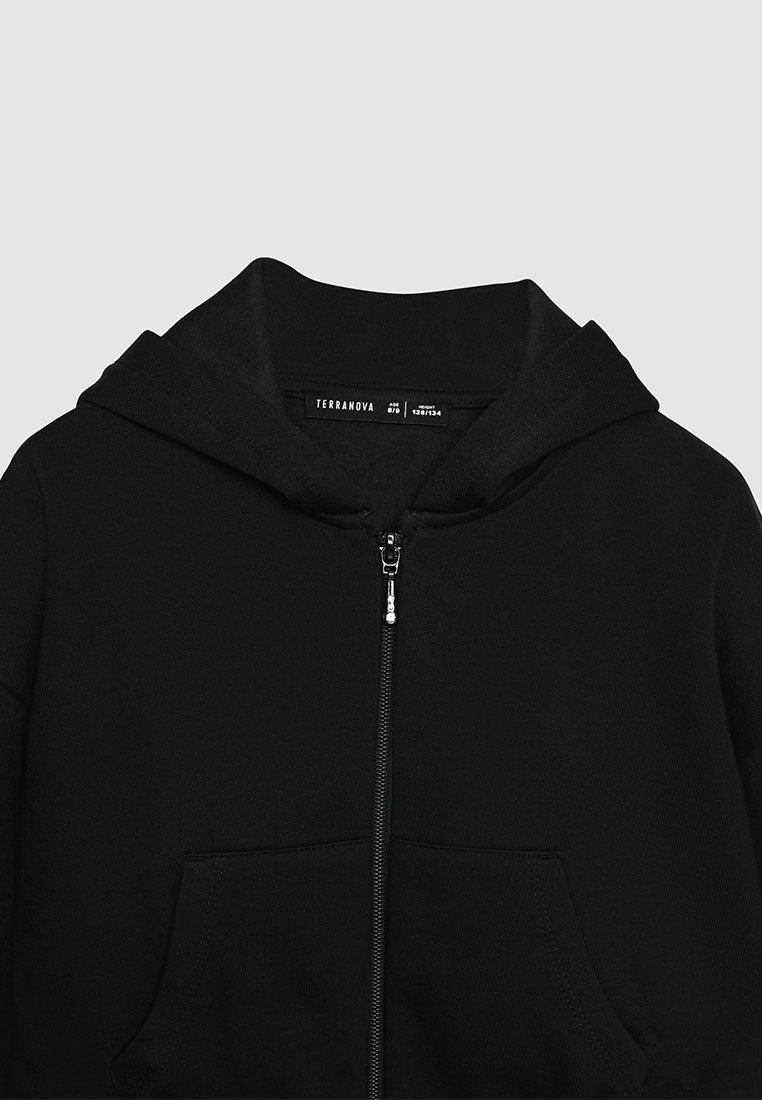 Cropped Zip-Up Hoodie for Girls