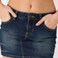 Women's Denim Mini Skirt with Pockets